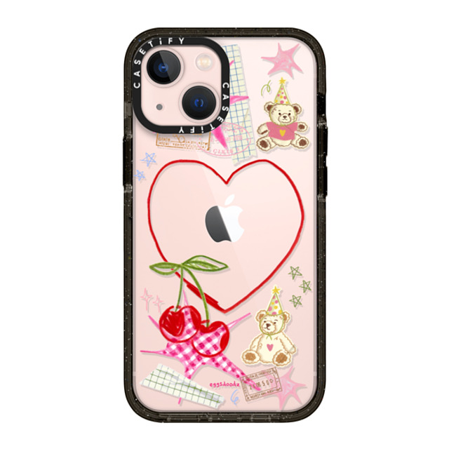 Eggsdoodz x CASETiFY iPhone 13 Mini Case Sticker,Cherry Black Impact Case Party Teddy Bears Back to School Eggsdoodz x CASETiFY iPhone 13 Mini Case Sticker,Cherry Black Impact Case Party Teddy Bears Back to School