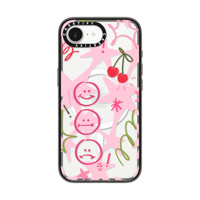 Eggsdoodz x CASETiFY iPhone 16e Case Sticker,Cherry Black Impact Case MagSafe Compatible Happy Sad Collage Back to School Eggsdoodz x CASETiFY iPhone 16e Case Sticker,Cherry Black Impact Case MagSafe Compatible Happy Sad Collage Back to School