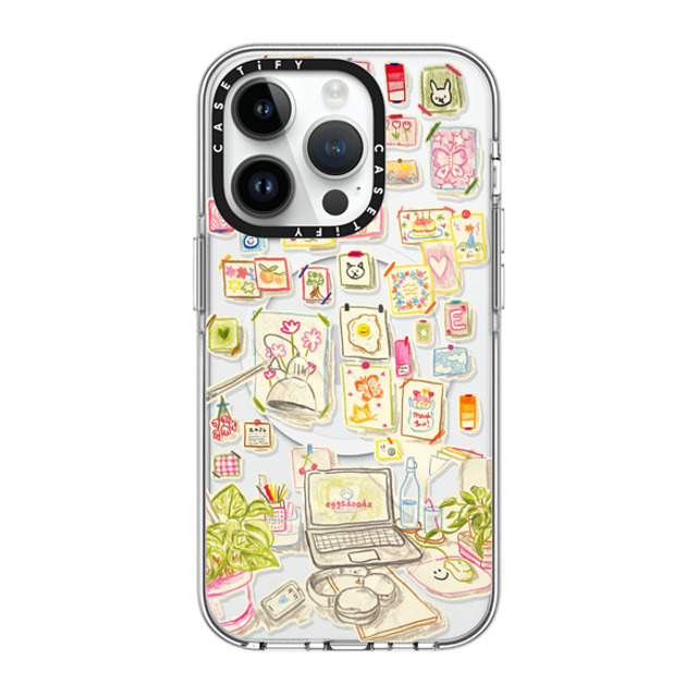 Eggsdoodz x CASETiFY iPhone 14 Pro ケース クリア クリア ケース MagSafe対応 Gallery Wall Art