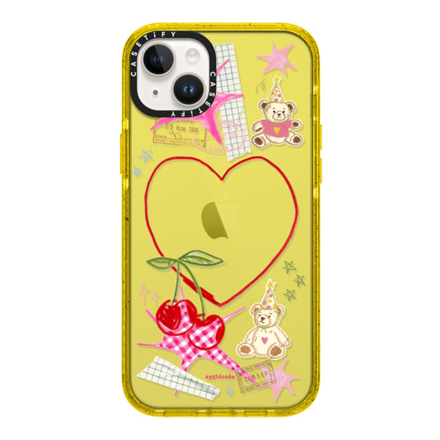 Eggsdoodz x CASETiFY iPhone 14 Plus Case イエロー Impact Case Party Teddy Bears Eggsdoodz x CASETiFY iPhone 14 Plus Case イエロー Impact Case Party Teddy Bears