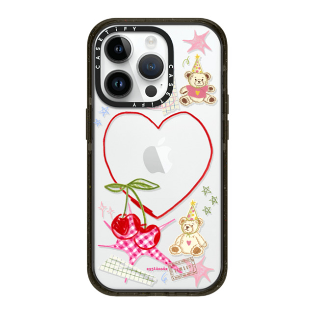 Eggsdoodz x CASETiFY iPhone 14 Pro Case Sticker,Cherry Black Impact Case Party Teddy Bears Back to School Eggsdoodz x CASETiFY iPhone 14 Pro Case Sticker,Cherry Black Impact Case Party Teddy Bears Back to School