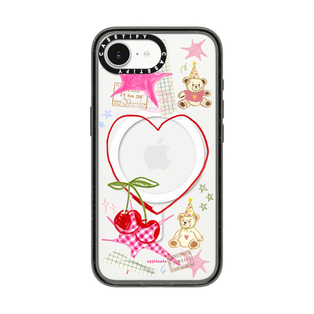 Eggsdoodz x CASETiFY iPhone 16e Case Sticker,Cherry Black Impact Case MagSafe Compatible Party Teddy Bears Back to School Eggsdoodz x CASETiFY iPhone 16e Case Sticker,Cherry Black Impact Case MagSafe Compatible Party Teddy Bears Back to School