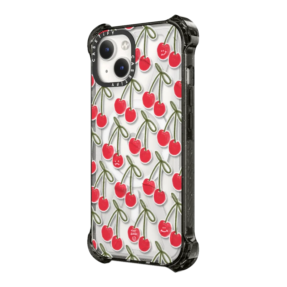 Bounce iPhone 14 Case MagSafe Compatible - Happy Cherry Sad Cherry