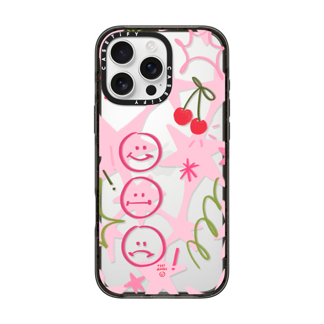 Eggsdoodz x CASETiFY iPhone 16 Pro Max ケース Sticker,Cherry ブラック インパクトケース Happy Sad Collage Back to School Eggsdoodz x CASETiFY iPhone 16 Pro Max ケース Sticker,Cherry ブラック インパクトケース Happy Sad Collage Back to School