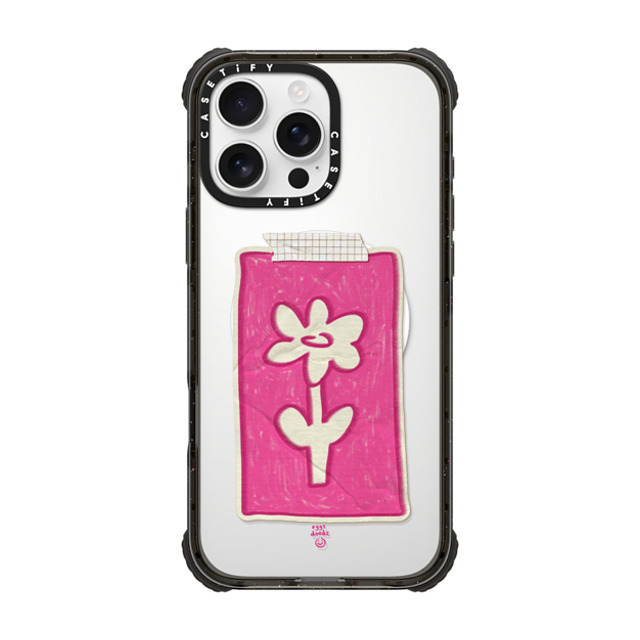 Eggsdoodz x CASETiFY iPhone 16 Pro Max Case Sticker,Floral Black ウルトラ インパクトケース MagSafe 対応 Pink Daisy Mother's Day Eggsdoodz x CASETiFY iPhone 16 Pro Max Case Sticker,Floral Black ウルトラ インパクトケース MagSafe 対応 Pink Daisy Mother's Day