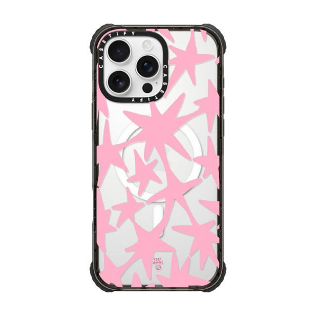 Eggsdoodz x CASETiFY iPhone 16 Pro Max Case Black ウルトラ インパクトケース MagSafe 対応 Pink Stars Eggsdoodz x CASETiFY iPhone 16 Pro Max Case Black ウルトラ インパクトケース MagSafe 対応 Pink Stars