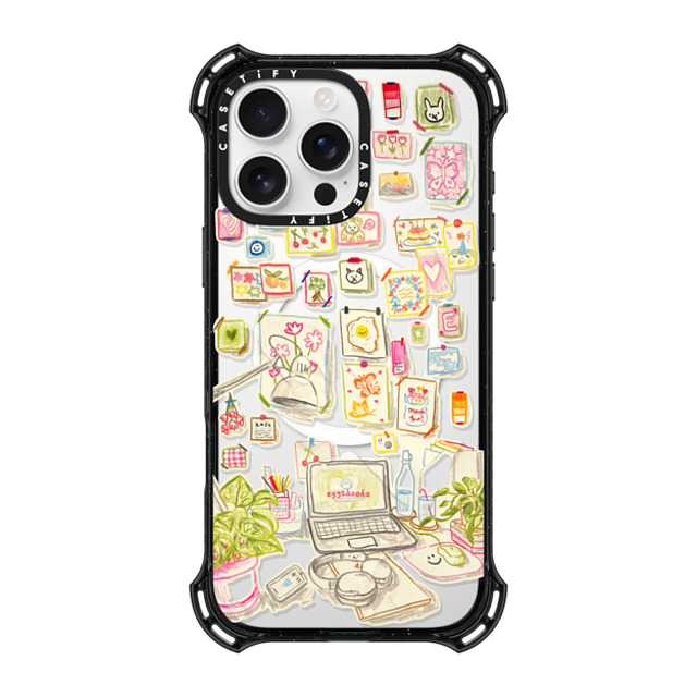 Eggsdoodz x CASETiFY iPhone 16 Pro Max ケース ブラック バウンスケース Gallery Wall Art