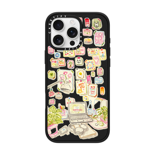 Eggsdoodz x CASETiFY iPhone 16 Pro Max ケース マットブラック インパクトケース MagSafe対応 Gallery Wall Art