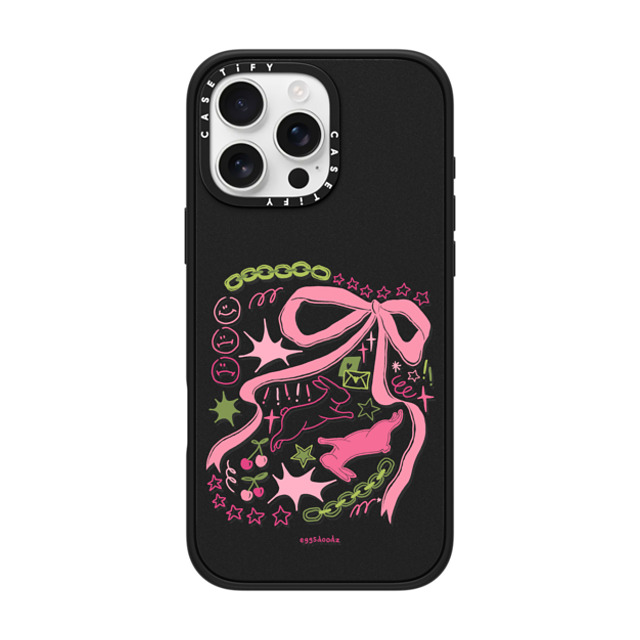 Eggsdoodz x CASETiFY iPhone 16 Pro Max ケース Floral,Ribbon マットブラック インパクトケース MagSafe対応 Bows and Bunnies Father's Day Eggsdoodz x CASETiFY iPhone 16 Pro Max ケース Floral,Ribbon マットブラック インパクトケース MagSafe対応 Bows and Bunnies Father's Day