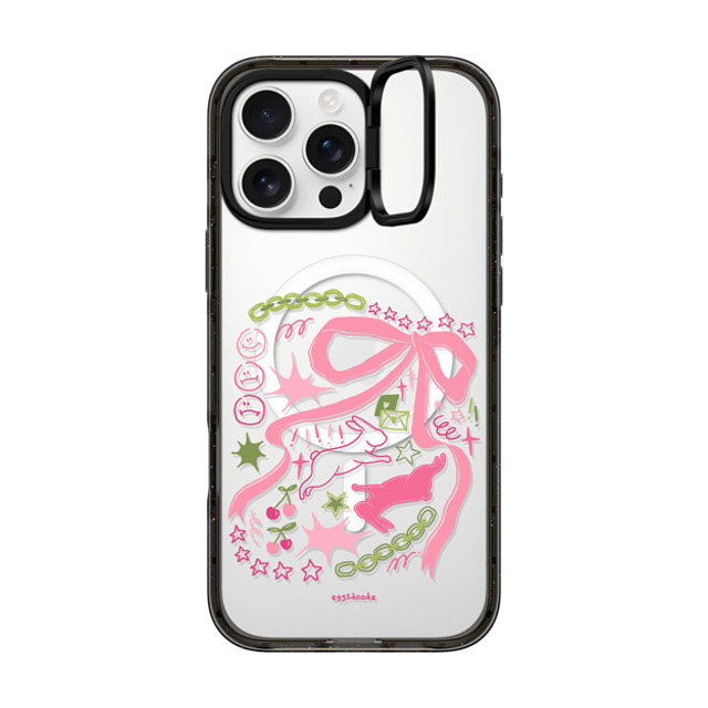 Eggsdoodz x CASETiFY iPhone 16 Pro Max ケース Floral,Ribbon ブラック インパクトリングスタンドケース MagSafe対応 Bows and Bunnies Father's Day Eggsdoodz x CASETiFY iPhone 16 Pro Max ケース Floral,Ribbon ブラック インパクトリングスタンドケース MagSafe対応 Bows and Bunnies Father's Day