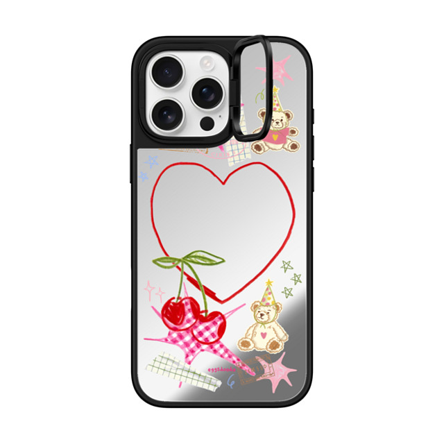 Eggsdoodz x CASETiFY iPhone 16 Pro Max Case Silver on Black ミラー リングスタンドケース MagSafe対応 Party Teddy Bears Eggsdoodz x CASETiFY iPhone 16 Pro Max Case Silver on Black ミラー リングスタンドケース MagSafe対応 Party Teddy Bears