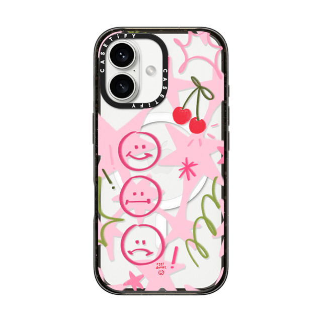 Eggsdoodz x CASETiFY iPhone 16 Case Sticker,Cherry Black Impact Case MagSafe Compatible Happy Sad Collage Back to School Eggsdoodz x CASETiFY iPhone 16 Case Sticker,Cherry Black Impact Case MagSafe Compatible Happy Sad Collage Back to School