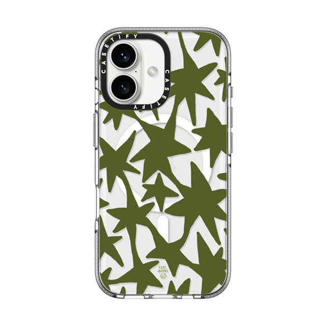 Eggsdoodz x CASETiFY iPhone 16 ケース Sticker,Floral クリア クリア ケース MagSafe対応 Green Stars Father's Day Eggsdoodz x CASETiFY iPhone 16 ケース Sticker,Floral クリア クリア ケース MagSafe対応 Green Stars Father's Day
