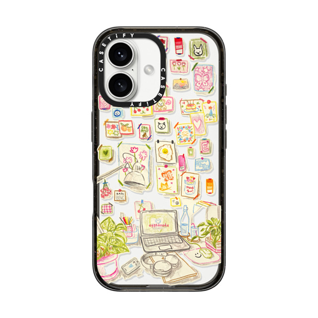 Eggsdoodz x CASETiFY iPhone 16 ケース ブラック インパクトケース Gallery Wall Art