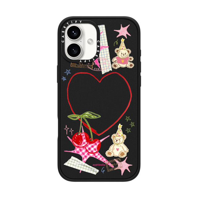 Eggsdoodz x CASETiFY iPhone 16 Plus Case Matte Black Impact Case Party Teddy Bears Eggsdoodz x CASETiFY iPhone 16 Plus Case Matte Black Impact Case Party Teddy Bears