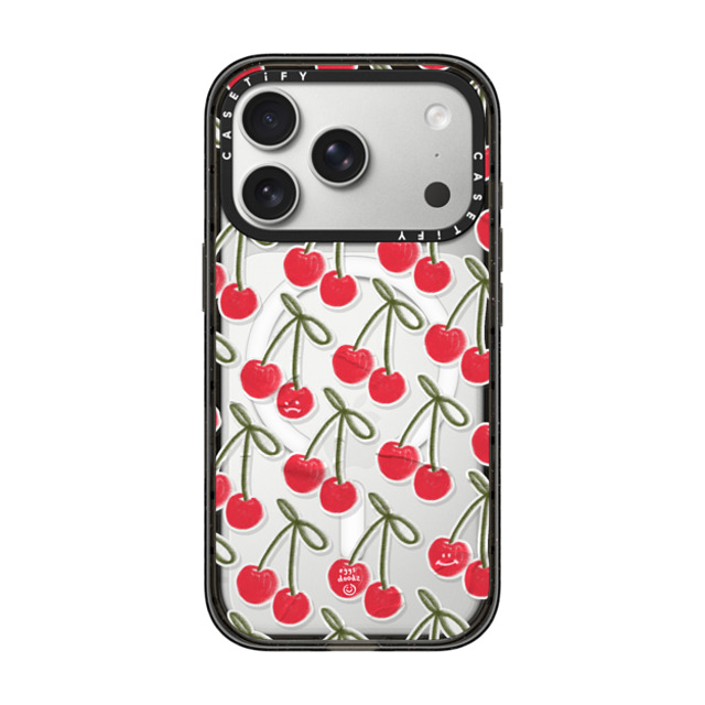 Eggsdoodz x CASETiFY iPhone 17 Pro Case Sticker,Cherry Black Impact Case MagSafe Compatible Happy Cherry Sad Cherry Eggsdoodz x CASETiFY iPhone 17 Pro Case Sticker,Cherry Black Impact Case MagSafe Compatible Happy Cherry Sad Cherry