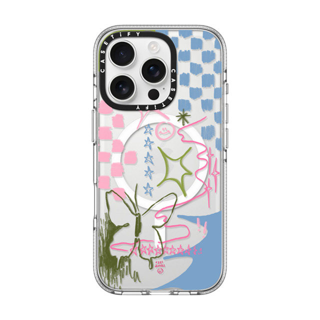 Eggsdoodz x CASETiFY iPhone 16 Pro Case Sticker,Floral クリア クリア ケース MagSafe対応 Checkered Butterflies Back to School Eggsdoodz x CASETiFY iPhone 16 Pro Case Sticker,Floral クリア クリア ケース MagSafe対応 Checkered Butterflies Back to School