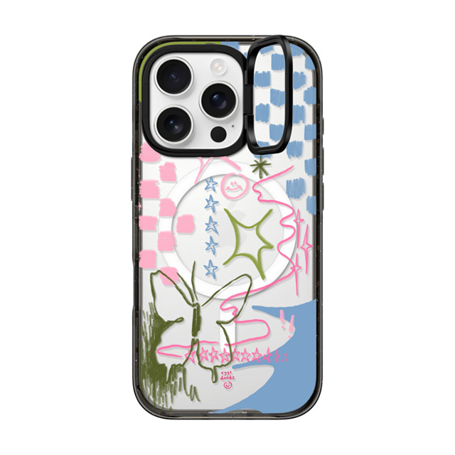 Eggsdoodz x CASETiFY iPhone 16 Pro Case Sticker,Floral Black インパクトリングスタンドケース MagSafe対応 Checkered Butterflies Back to School Eggsdoodz x CASETiFY iPhone 16 Pro Case Sticker,Floral Black インパクトリングスタンドケース MagSafe対応 Checkered Butterflies Back to School
