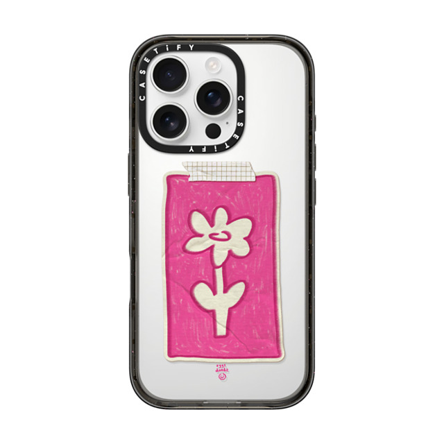 Eggsdoodz x CASETiFY iPhone 16 Pro Case Sticker,Floral Black インパクトケース Pink Daisy Mother's Day Eggsdoodz x CASETiFY iPhone 16 Pro Case Sticker,Floral Black インパクトケース Pink Daisy Mother's Day