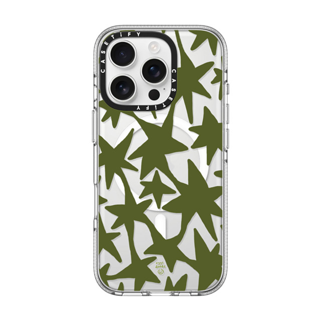 Eggsdoodz x CASETiFY iPhone 16 Pro ケース Sticker,Floral クリア クリア ケース MagSafe対応 Green Stars Mother's Day Eggsdoodz x CASETiFY iPhone 16 Pro ケース Sticker,Floral クリア クリア ケース MagSafe対応 Green Stars Mother's Day