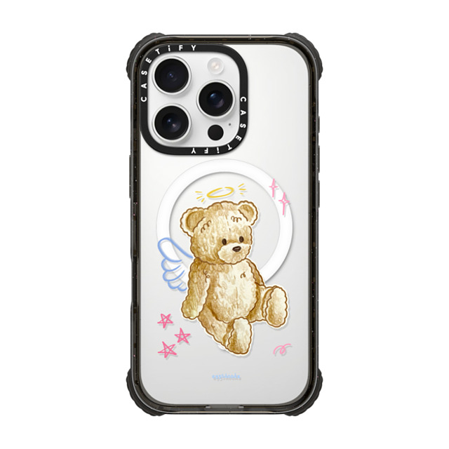 Eggsdoodz x CASETiFY iPhone 16 Pro Case Black ウルトラ インパクトケース MagSafe 対応 Angel Teddy Bear Eggsdoodz x CASETiFY iPhone 16 Pro Case Black ウルトラ インパクトケース MagSafe 対応 Angel Teddy Bear