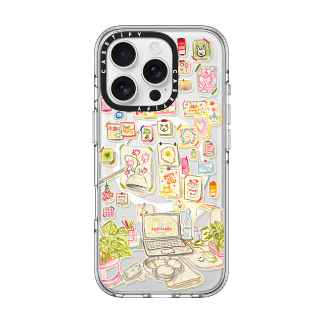 Eggsdoodz x CASETiFY iPhone 16 Pro ケース クリア クリア ケース MagSafe対応 Gallery Wall Art