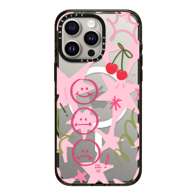 Eggsdoodz x CASETiFY iPhone 15 Pro Max Case Sticker,Cherry Black Impact Case MagSafe Compatible Happy Sad Collage Back to School Eggsdoodz x CASETiFY iPhone 15 Pro Max Case Sticker,Cherry Black Impact Case MagSafe Compatible Happy Sad Collage Back to School