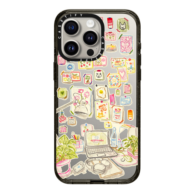 Eggsdoodz x CASETiFY iPhone 15 Pro Max ケース ブラック インパクトケース Gallery Wall Art