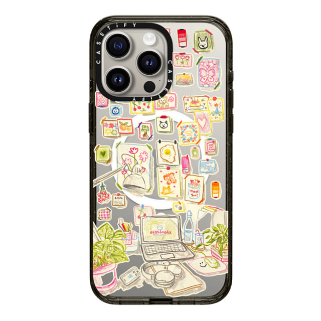 Eggsdoodz x CASETiFY iPhone 15 Pro Max ケース ブラック インパクトケース MagSafe対応 Gallery Wall Art