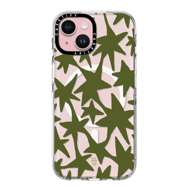 Eggsdoodz x CASETiFY iPhone 15 ケース Sticker,Floral クリア クリア ケース MagSafe対応 Green Stars Father's Day Eggsdoodz x CASETiFY iPhone 15 ケース Sticker,Floral クリア クリア ケース MagSafe対応 Green Stars Father's Day