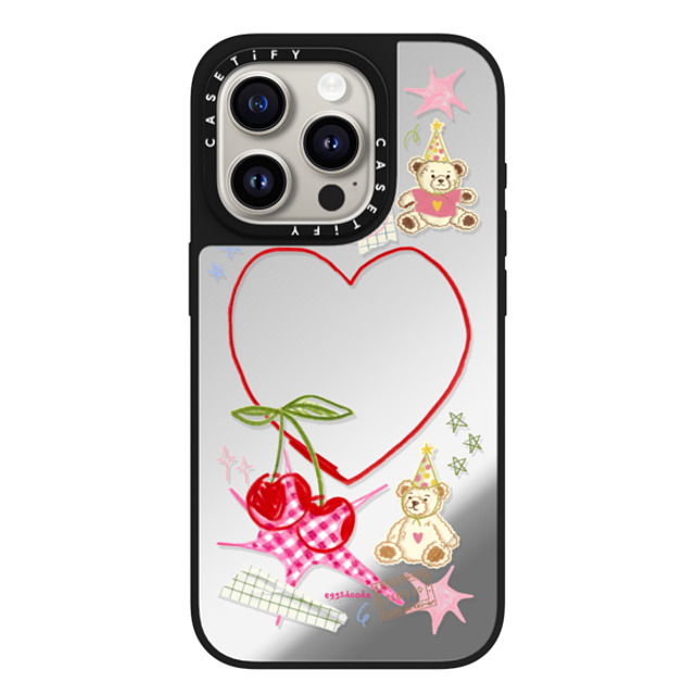 Eggsdoodz x CASETiFY iPhone 15 Pro Case Silver on Black ミラーケース MagSafe対応 Party Teddy Bears Eggsdoodz x CASETiFY iPhone 15 Pro Case Silver on Black ミラーケース MagSafe対応 Party Teddy Bears