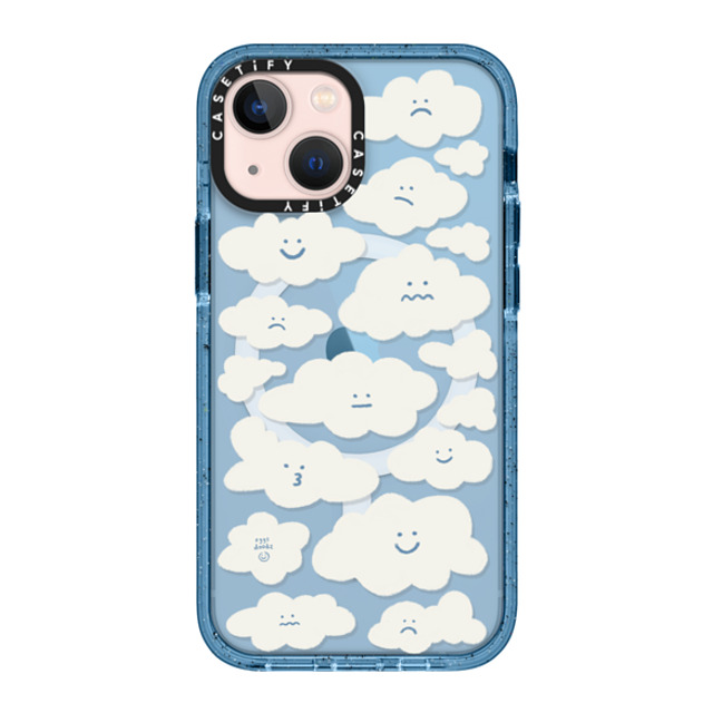 Eggsdoodz x CASETiFY iPhone 13 Mini ケース Sticker,Floral ベイビーブルー インパクトケース MagSafe対応 Cute Clouds Father's Day Eggsdoodz x CASETiFY iPhone 13 Mini ケース Sticker,Floral ベイビーブルー インパクトケース MagSafe対応 Cute Clouds Father's Day