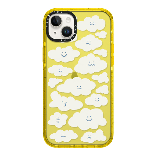 Eggsdoodz x CASETiFY iPhone 14 Plus ケース Sticker,Floral イエロー インパクトケース Cute Clouds Mother's Day Eggsdoodz x CASETiFY iPhone 14 Plus ケース Sticker,Floral イエロー インパクトケース Cute Clouds Mother's Day