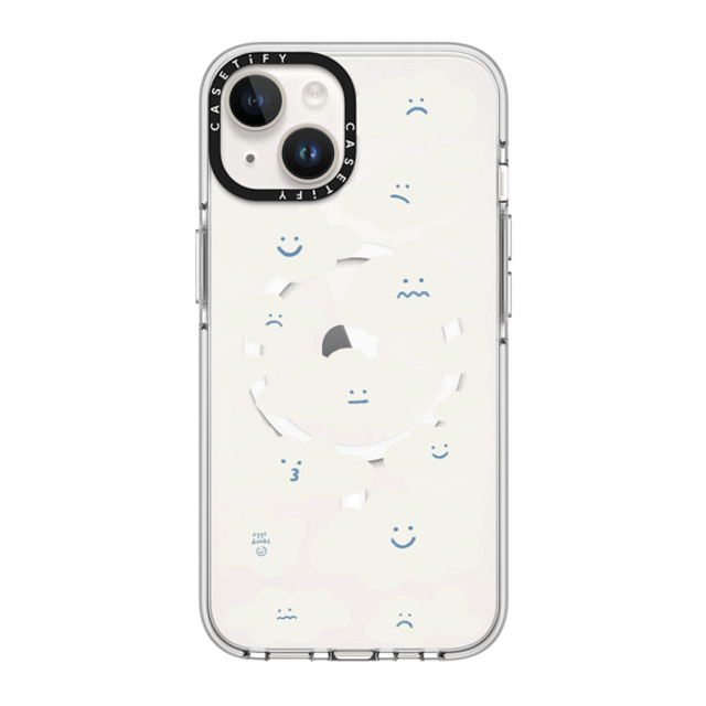 Eggsdoodz x CASETiFY iPhone 14 ケース クリア クリア ケース MagSafe対応 Cute Clouds