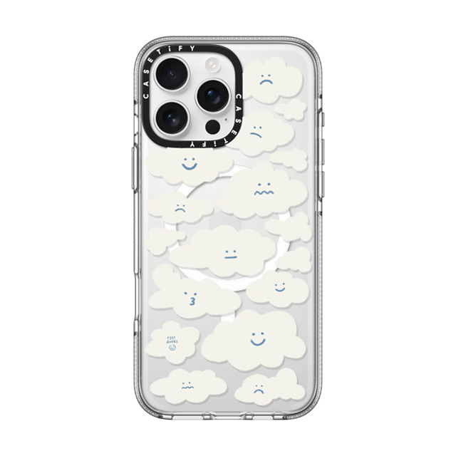 Eggsdoodz x CASETiFY iPhone 16 Pro Max ケース クリア クリア ケース MagSafe対応 Cute Clouds