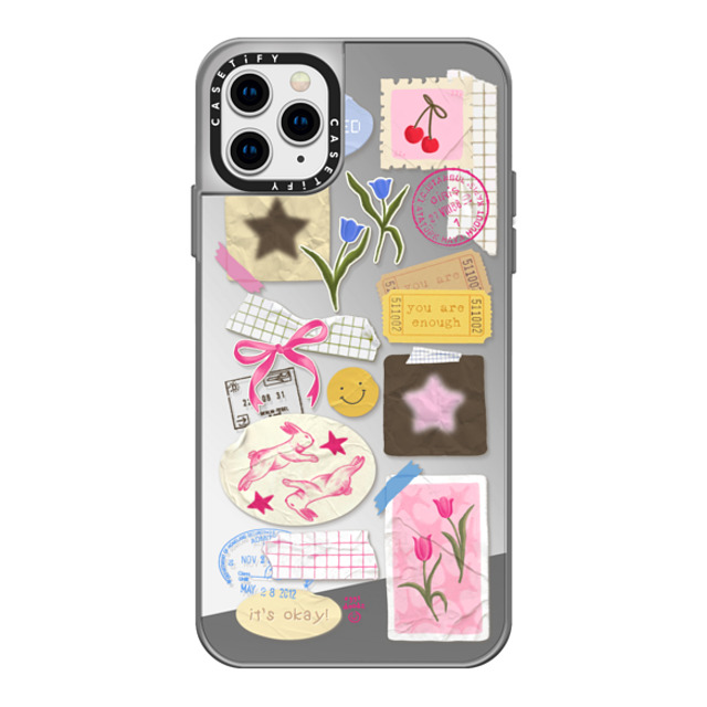 Eggsdoodz x CASETiFY iPhone 11 Pro Max Case Sticker,Floral シルバー (シルバーバンパー) ミラーケース You Are Stars Collage Mother's Day Eggsdoodz x CASETiFY iPhone 11 Pro Max Case Sticker,Floral シルバー (シルバーバンパー) ミラーケース You Are Stars Collage Mother's Day