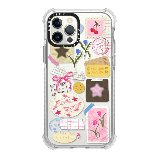 Eggsdoodz x CASETiFY iPhone 12 Pro ケース Glossy Frost ウルトラインパクトケース You Are Stars Collage