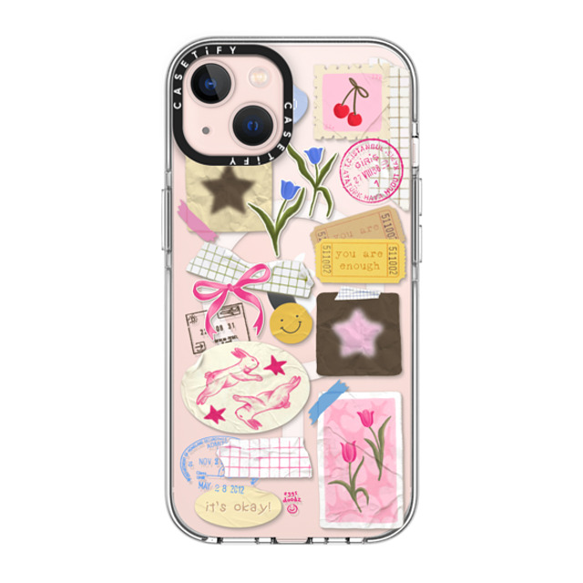 Eggsdoodz x CASETiFY iPhone 13 ケース クリア クリア ケース MagSafe対応 You Are Stars Collage