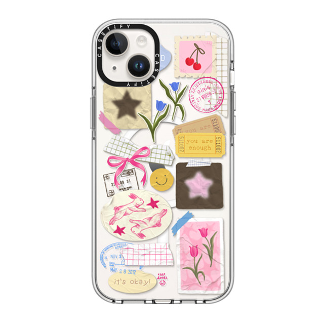 Eggsdoodz x CASETiFY iPhone 14 Plus ケース クリア クリア ケース MagSafe対応 You Are Stars Collage