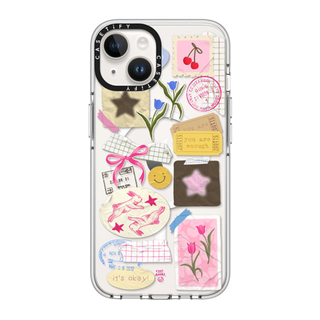 Eggsdoodz x CASETiFY iPhone 14 ケース クリア クリア ケース MagSafe対応 You Are Stars Collage