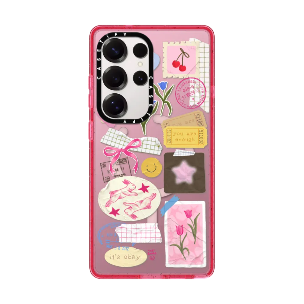 Impact Ring Stand Galaxy S25 Ultra Case - You Are Stars Collage