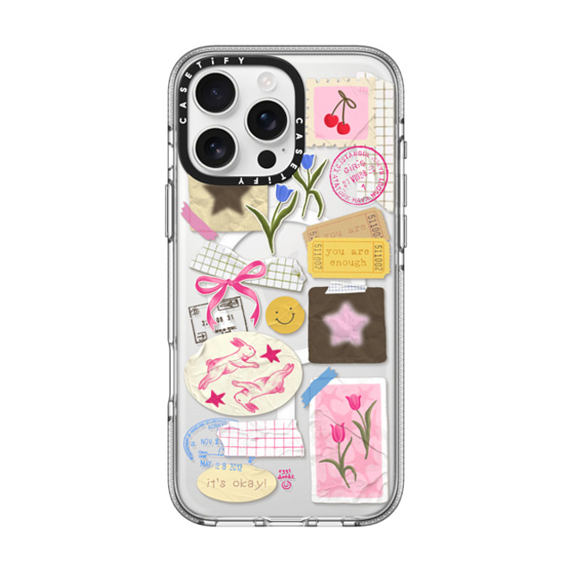 Eggsdoodz x CASETiFY iPhone 16 Pro Max ケース クリア クリア ケース MagSafe対応 You Are Stars Collage