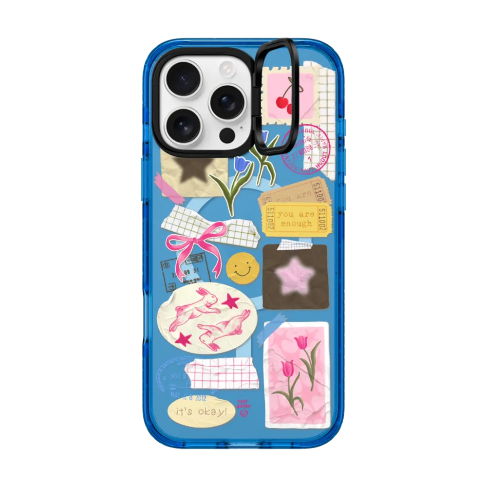 Impact Ring Stand iPhone 16 Pro Max Case MagSafe Compatible - You Are Stars Collage