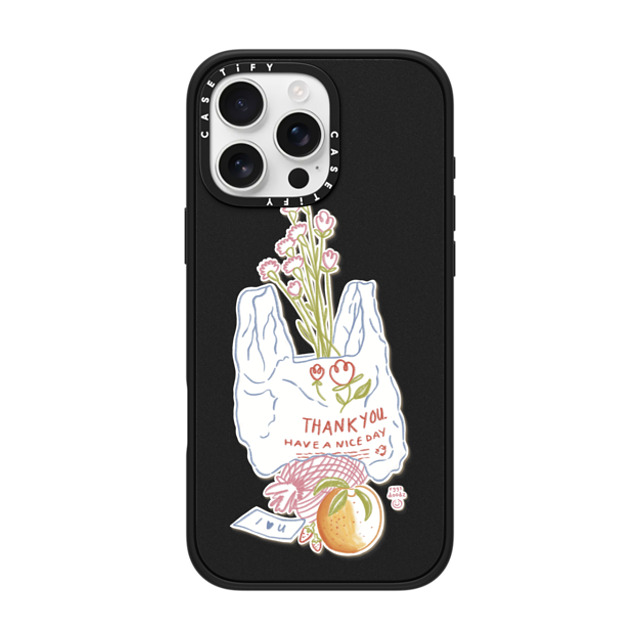 Eggsdoodz x CASETiFY iPhone 16 Pro Max ケース Sticker,Floral マットブラック インパクトケース MagSafe対応 Thank You Bag Mother's Day Eggsdoodz x CASETiFY iPhone 16 Pro Max ケース Sticker,Floral マットブラック インパクトケース MagSafe対応 Thank You Bag Mother's Day