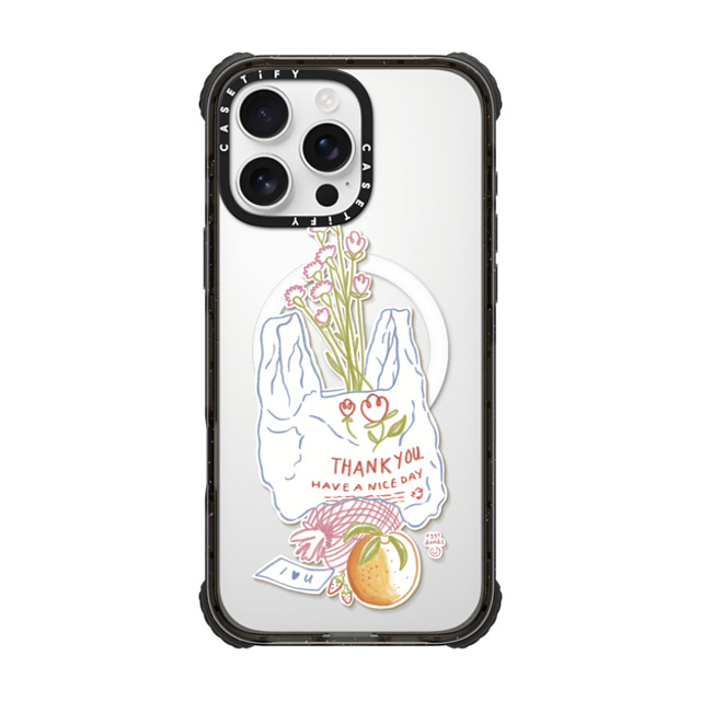 Eggsdoodz x CASETiFY iPhone 16 Pro Max ケース Sticker,Floral ブラック ウルトラ インパクトケース MagSafe 対応 Thank You Bag Mother's Day Eggsdoodz x CASETiFY iPhone 16 Pro Max ケース Sticker,Floral ブラック ウルトラ インパクトケース MagSafe 対応 Thank You Bag Mother's Day