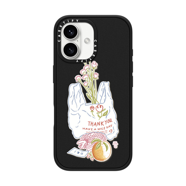 Eggsdoodz x CASETiFY iPhone 16 ケース Sticker,Floral マットブラック インパクトケース MagSafe対応 Thank You Bag Mother's Day Eggsdoodz x CASETiFY iPhone 16 ケース Sticker,Floral マットブラック インパクトケース MagSafe対応 Thank You Bag Mother's Day