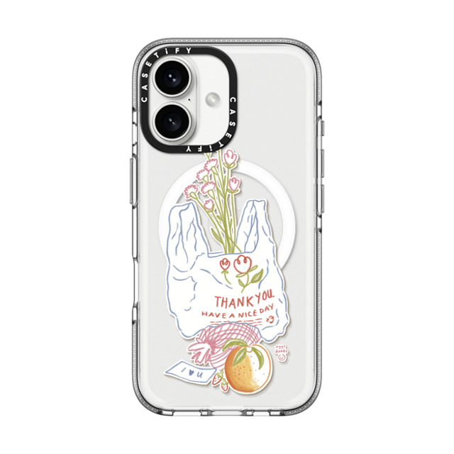 Eggsdoodz x CASETiFY iPhone 16 ケース Sticker,Floral クリア クリア ケース MagSafe対応 Thank You Bag Mother's Day Eggsdoodz x CASETiFY iPhone 16 ケース Sticker,Floral クリア クリア ケース MagSafe対応 Thank You Bag Mother's Day