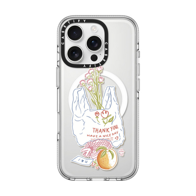 Eggsdoodz x CASETiFY iPhone 16 Pro ケース Sticker,Floral クリア クリア ケース MagSafe対応 Thank You Bag Mother's Day Eggsdoodz x CASETiFY iPhone 16 Pro ケース Sticker,Floral クリア クリア ケース MagSafe対応 Thank You Bag Mother's Day