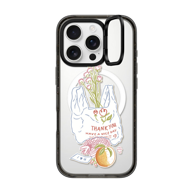 Eggsdoodz x CASETiFY iPhone 16 Pro ケース Sticker,Floral ブラック インパクトリングスタンドケース MagSafe対応 Thank You Bag Mother's Day Eggsdoodz x CASETiFY iPhone 16 Pro ケース Sticker,Floral ブラック インパクトリングスタンドケース MagSafe対応 Thank You Bag Mother's Day