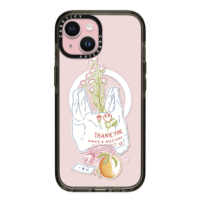 Eggsdoodz x CASETiFY iPhone 15 ケース Sticker,Floral ブラック インパクトケース MagSafe対応 Thank You Bag Mother's Day Eggsdoodz x CASETiFY iPhone 15 ケース Sticker,Floral ブラック インパクトケース MagSafe対応 Thank You Bag Mother's Day